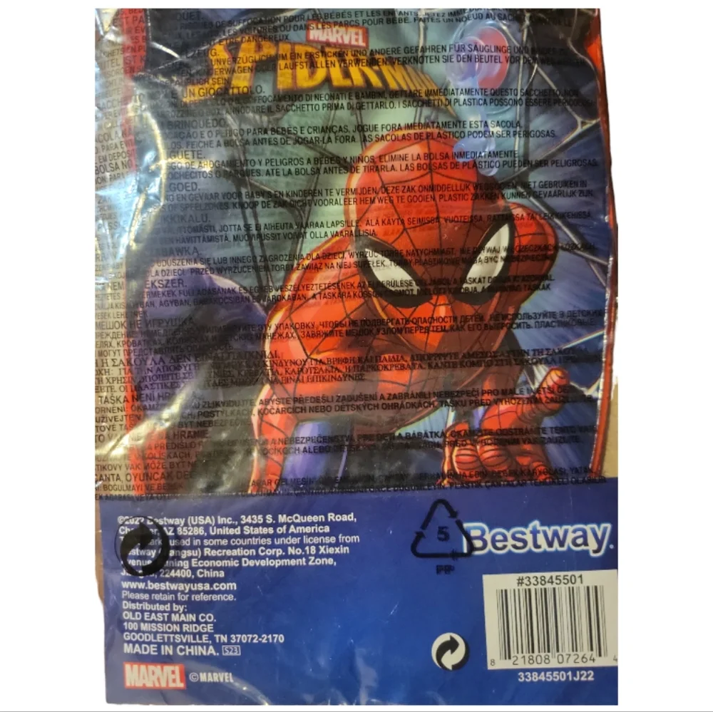 NWT Marvel Spider-Man DC Bestway Kid's Inflatable Armbands Blow Up 3-6 Yrs